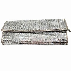 Starlet Silver Rhinestone Evening Clutch‎ Purse w/ Chain Strap – Sparkly